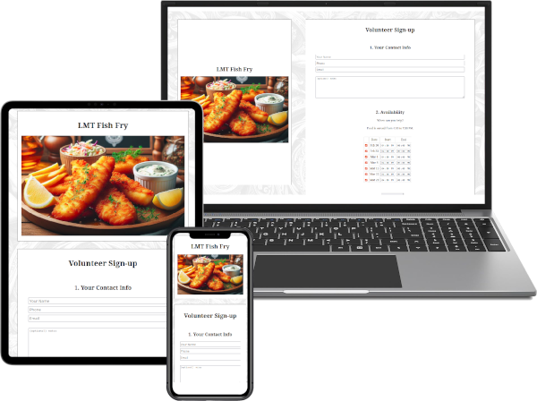 Fish Fry Volunteer Sign-Up App